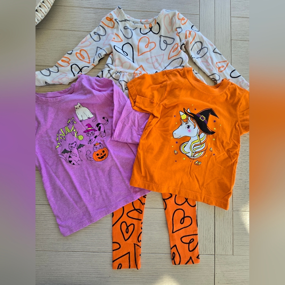 Halloween Bundle 4/5 Halloween Dress, Leggings, Long Sleeve & Tee